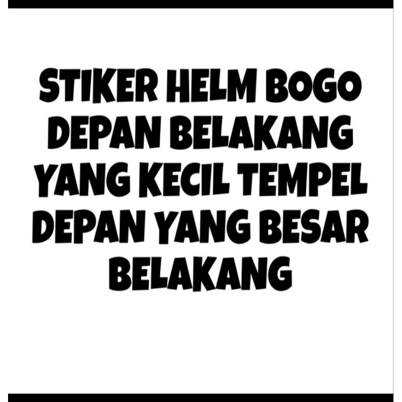 stiker helem bogo carglos