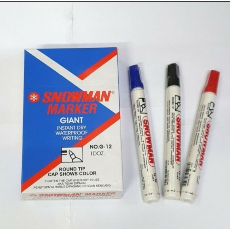 

(ecer) Spidol Permanent Snowman G-12