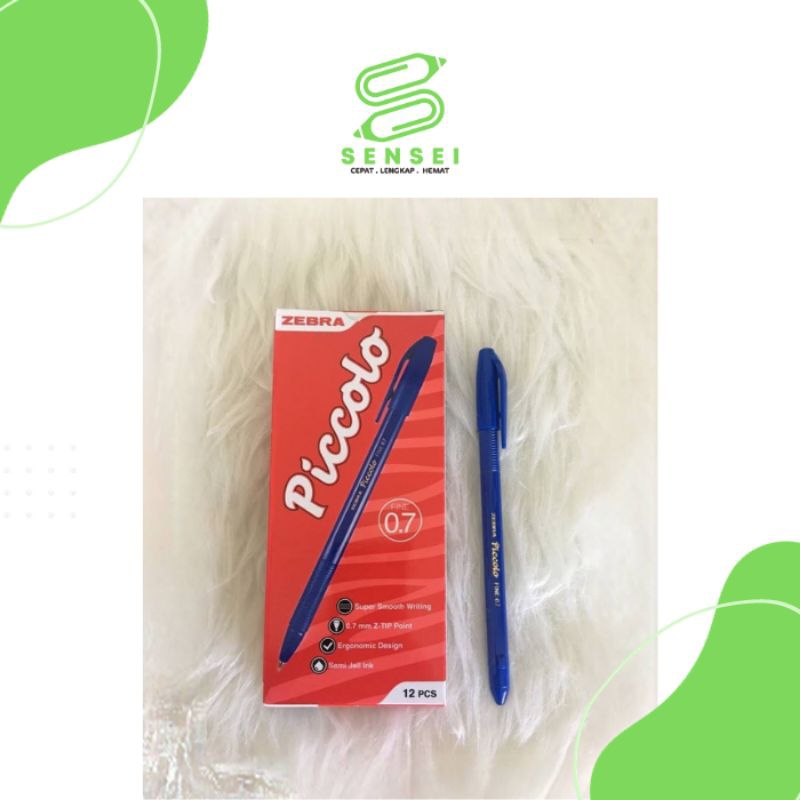 

1 PAK Bolpoint Pulpen Pen ZEBRA PICCOLO 0.7 mm Pena