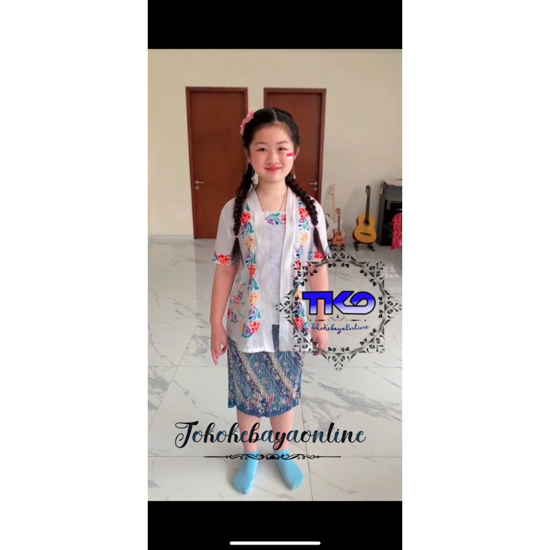 Rok Plisket Anak Bawahan Kebaya plisket batik anak umur 7-12 tahun