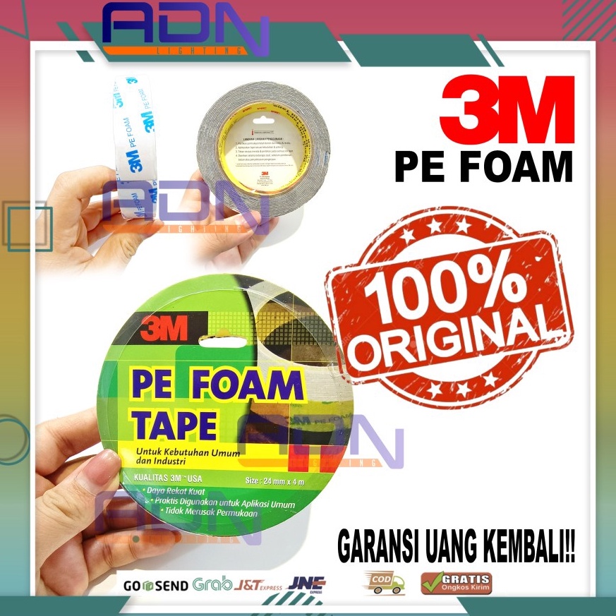 

6.6 Flash Sale ADN.in 3M Double Tape PE Foam 1600TG 24 mm x 4mtr ORIGINAL ASLI USA