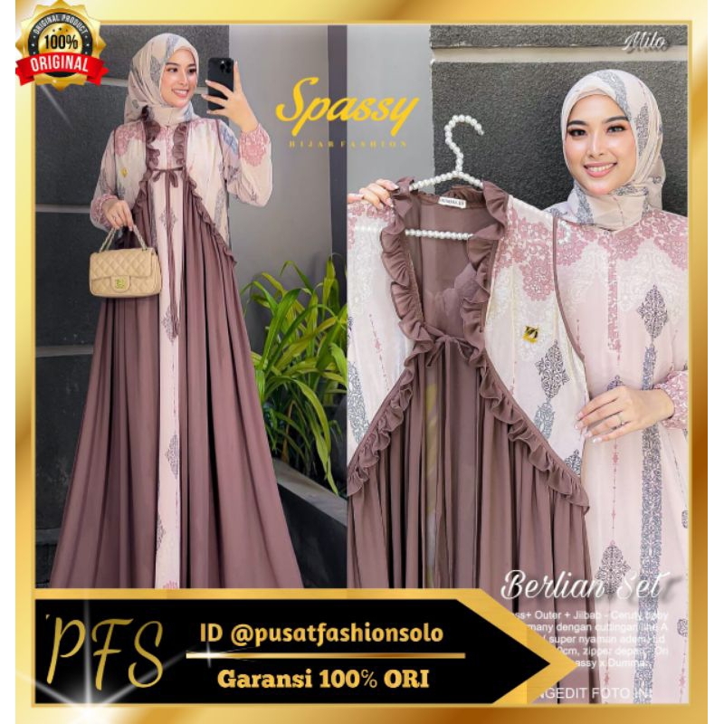《NEW》BERLIAN SET - SYEFRI SET ORIGINAL Product By SPASSY✔ | MAXY DRESS FREE JILBAB | ORI Produk BERL