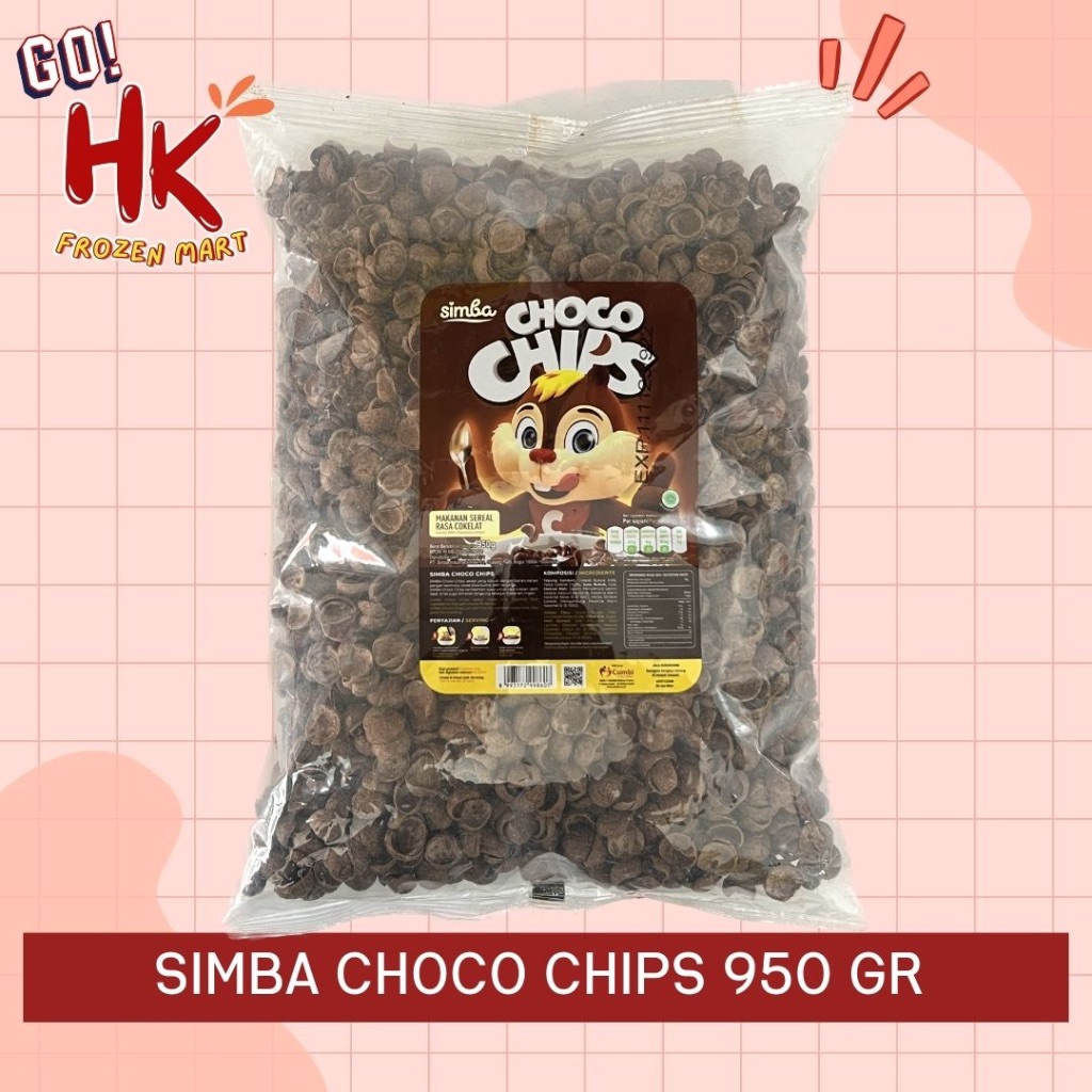 

Simba Chocochips Cokelat 950gr | snack cereal choco chip kokocrunch 1 KG Hemat HK Frozen Mart