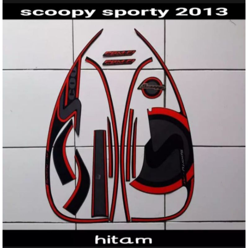 Striping motor / les body motor Honda Scoopy Sporty 2013
