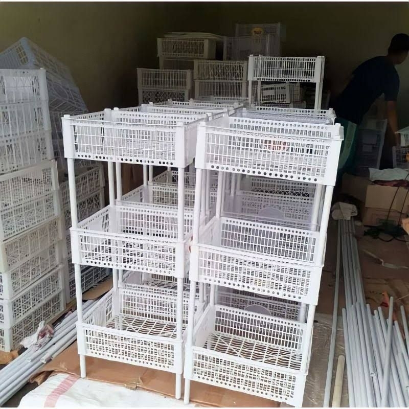 rak susun serbaguna rak susun dagangan rak susun multifungsi rak susun keranjang buah murah berkuali