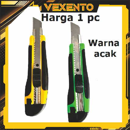 

Cutter Besar Import Auto Lock Gagang Karet By Vexento