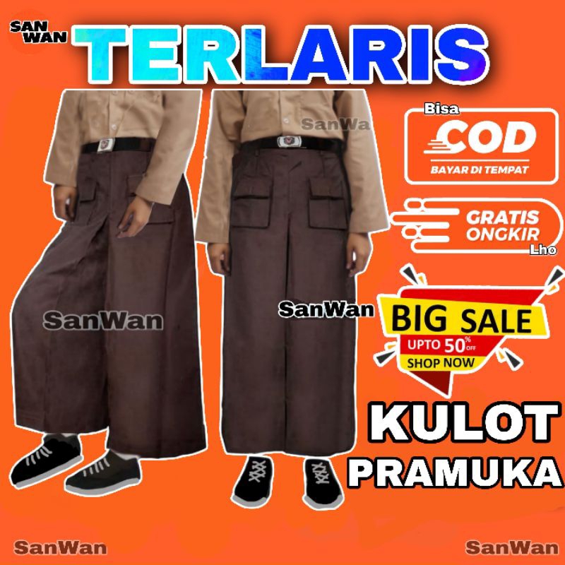 Celana Kulot Rok Pramuka Perempuan Penggalang Sekolah SD SMP SMA Kulot Panjang