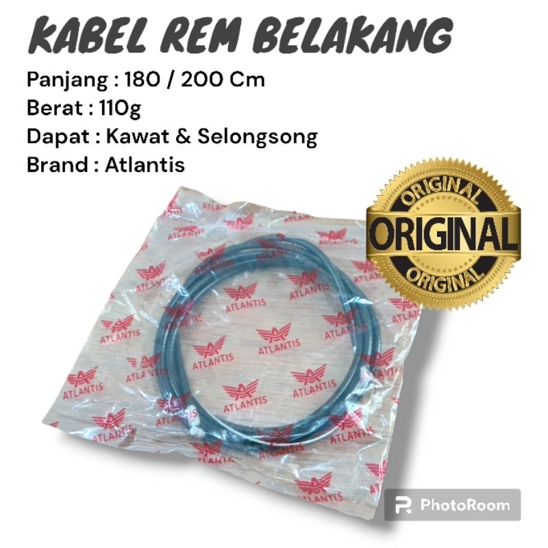 《ATLANTIS》Kabel Rem Sepeda Belakang Kawat Seling Housing Cable Inner Brake Tali Rem Sepeda Panjang