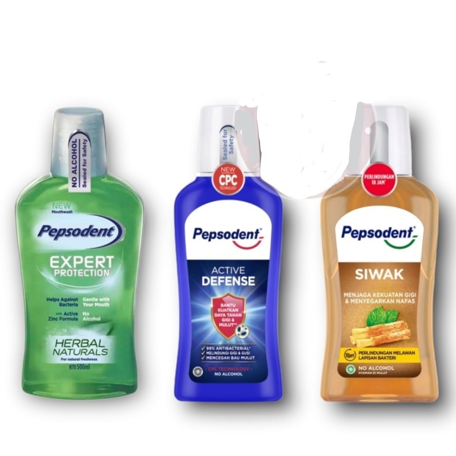 Pepsodent Expert Mouthwash / Obat Kumur Botol Kecil Aneka Varian 150 ml
