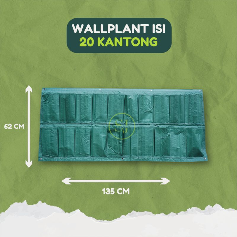 Wall Planter Bag 20 kantong pot dinding gantung