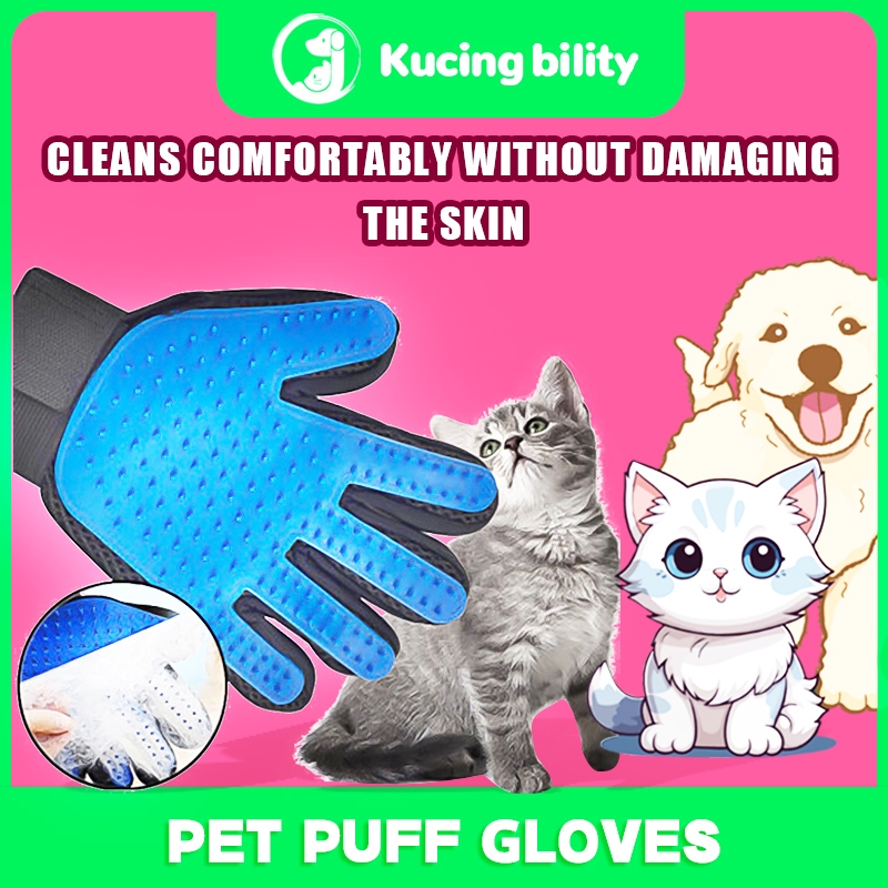 Sisir Penghilang Bulu Kucing Anjing Bulu kucing sisir bulu anjing sisir bulu hewan silicone pet glove pet brush sarung tangan