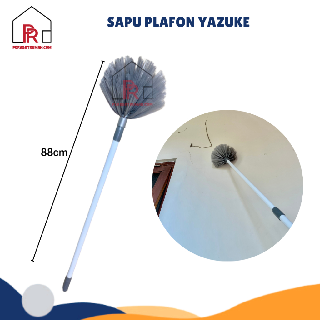 Sapu Sawang Panjang Lipat / Sapu Langit Plafon Rumah / Kemoceng Pembersih Debu Plafon / Sapu Sawang 