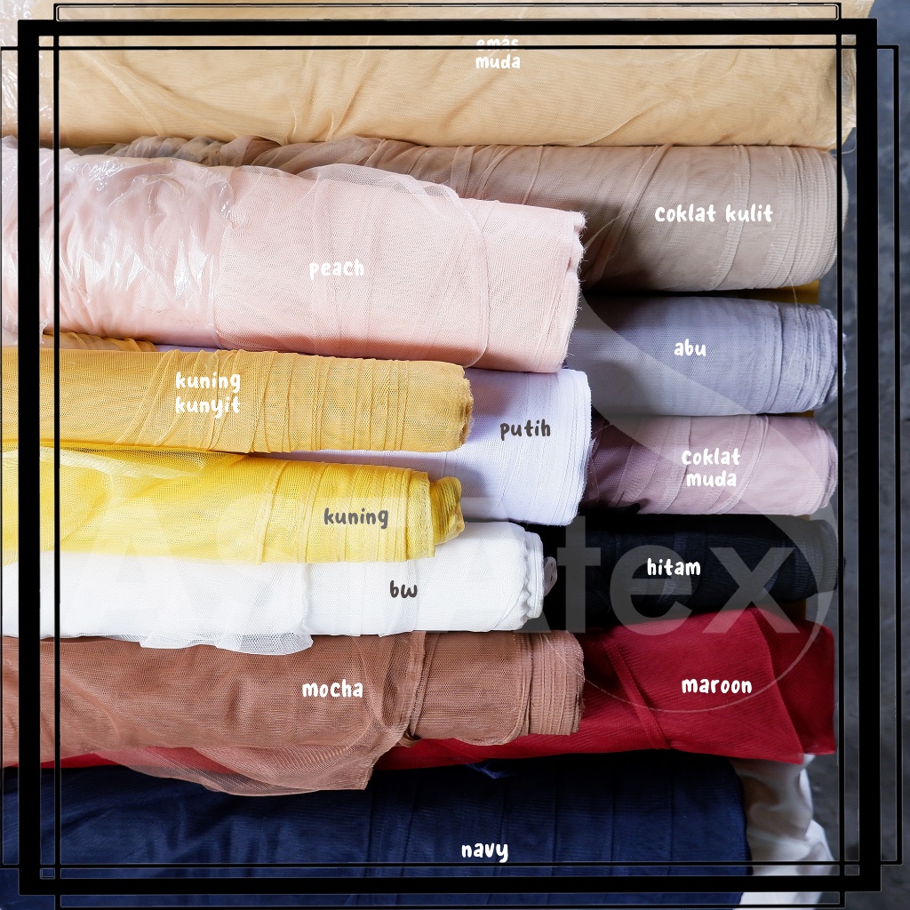 (per 1 meter) KAIN TILE POLOS HALUS / KAIN TULLE / SOFT TULLE / SOFT TILE