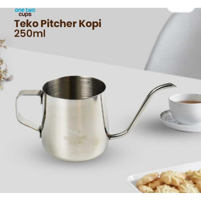 One Two Cups Teko Pitcher Kopi Creamer Susu Cair Leher Angsa / Gooseneck Pour Over Drip Kettle Stain