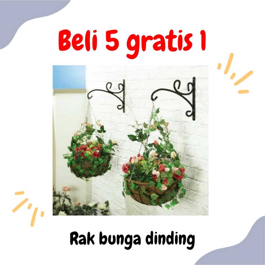 Standing pot gantung rak bunga dinding gantungan pot bunga dinding standing dinding