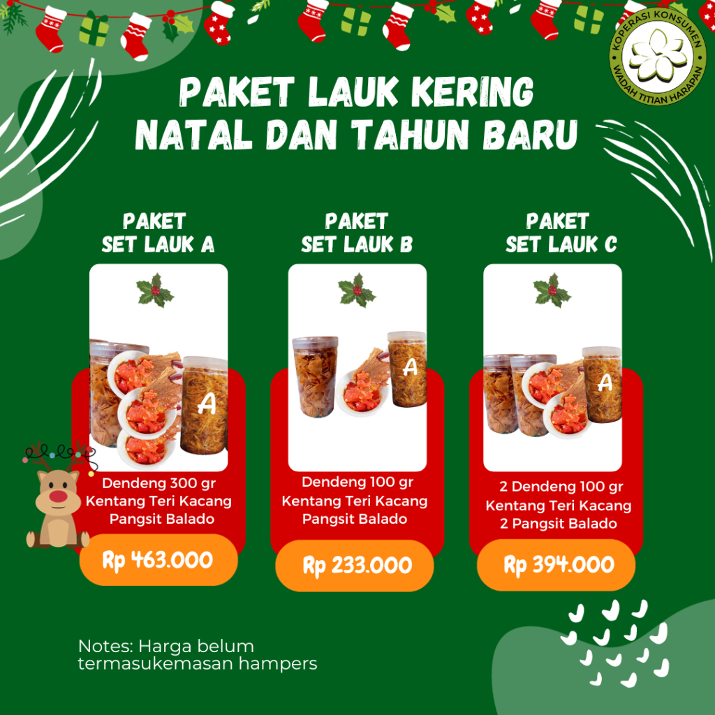 

Pre Order Paket Hampers Lauk Kering Untuk Hadiah, Bisa Request Packaging