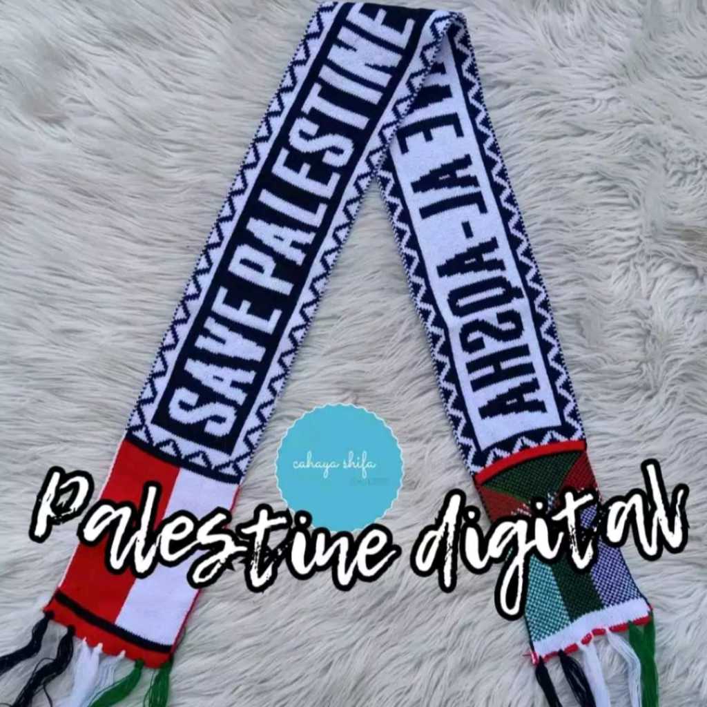 Syal Rajut Palestina // Syal Rajut Komputer/ Syal Palestina Indonesia