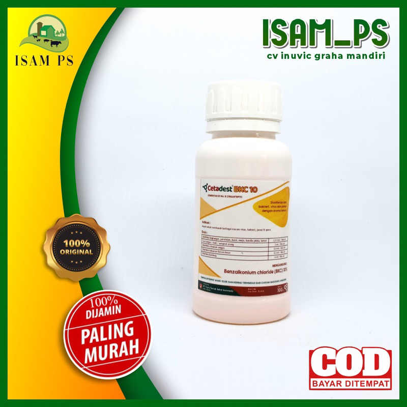 Cetadest BKC 10 Disinfektan anti virus ternak 100ml
