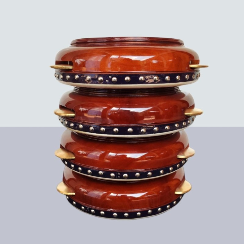 rebana hadroh 30cm kayu mahoni kricik kuningan