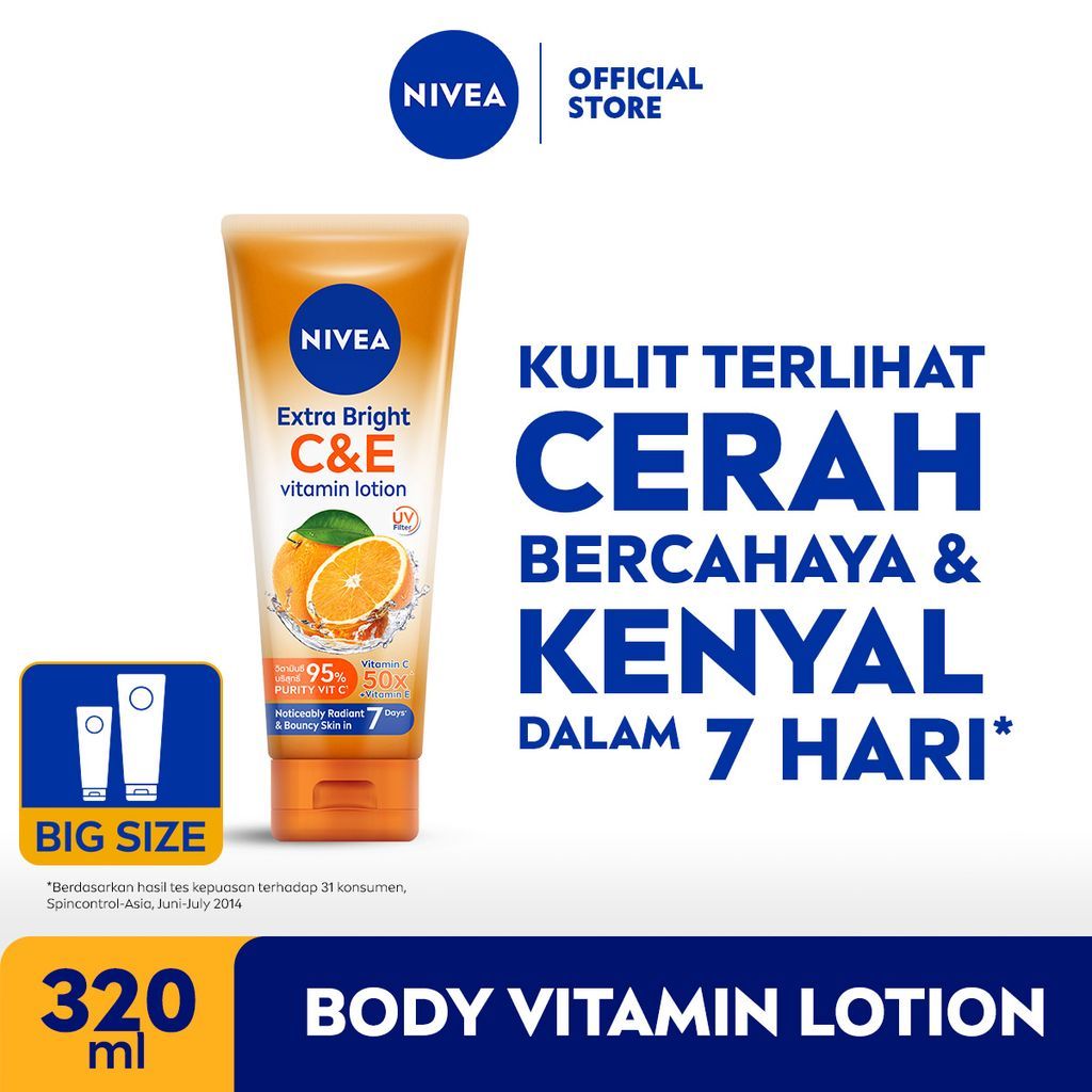 Ready stok NIVEA Extra Bright C&E Vitamin Body Lotion 320mL Twinpack made in thailand