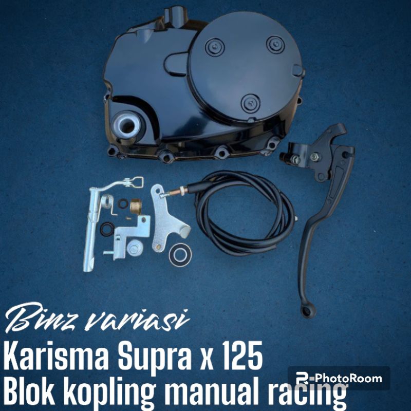 blok kopling manual racing karisma Supra x 125 warna silver dan hitam