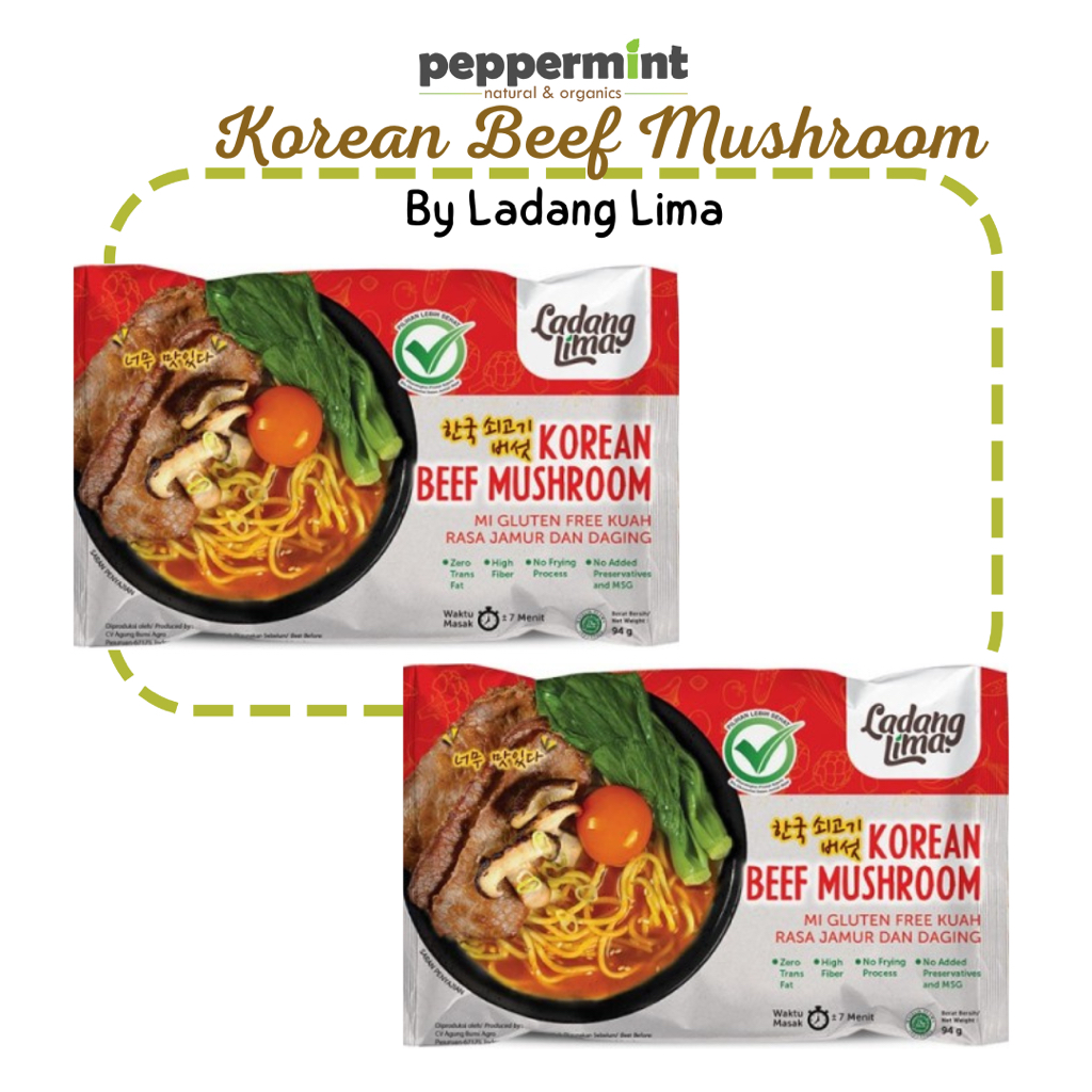 

Ladang Lima Instant Noodle Korean Beef Mushroom / Mie Instant Korea (94 Gr)