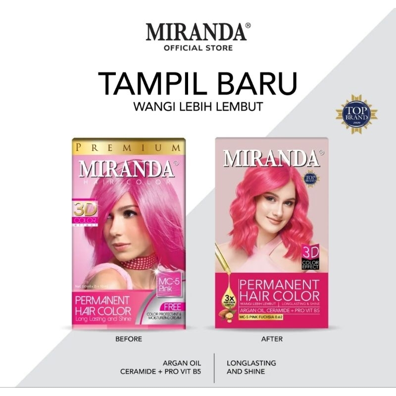 Miranda MC 5 Pink 30ml Cat Rambut Miranda Warna Pink