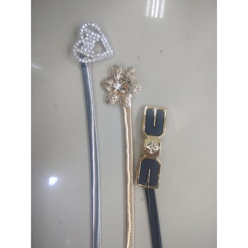 tali pinggang wanita elastis/ikat pinggang wanita model elastis/gesper wanita model elastis/tali pin