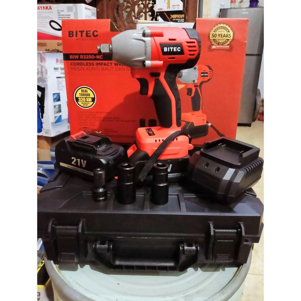Impact Wrench Brushless Merk Bitec BIW R3250-NC 21V 320Nm