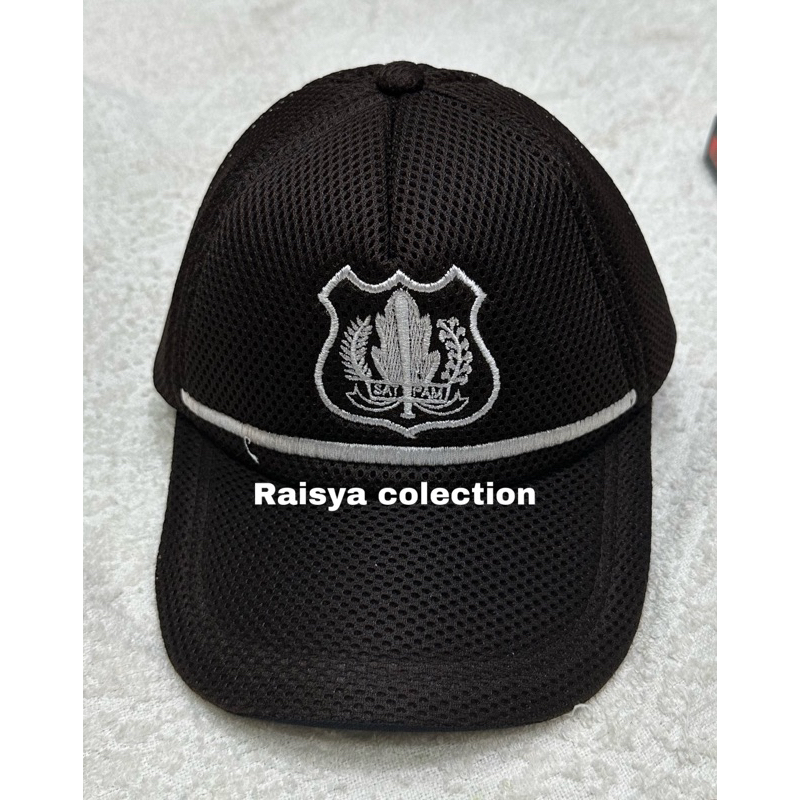 topi security terbaru coklat/ topi satpam terbaru / topi security jaring
