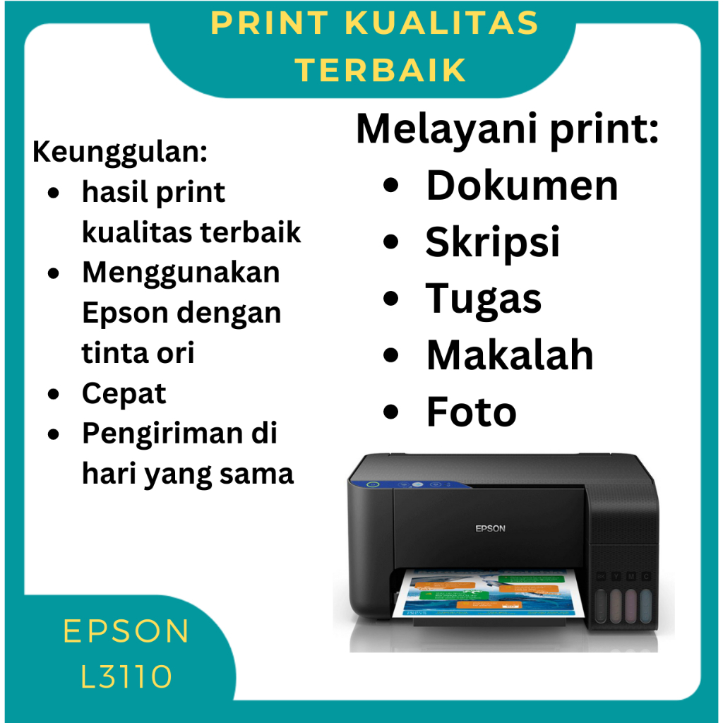 

PRINT ONLINE HITAM DAN WARNA KERTAS HVS/F4