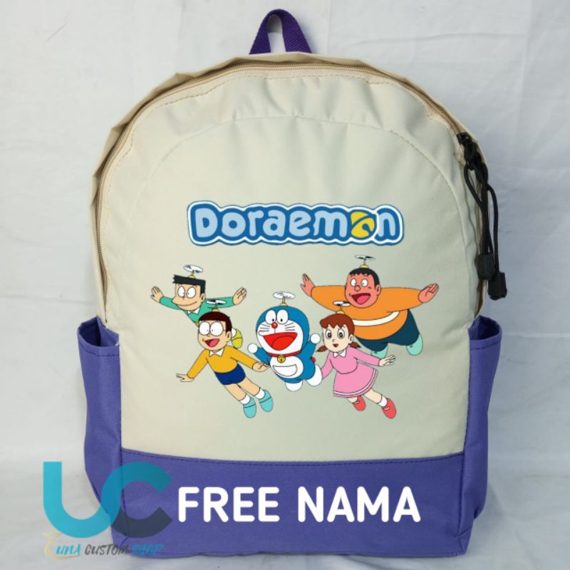 Tas Doraemon Anak | Ransel Doraemon Anak | Tas Sablon Nama {FREE NAME}