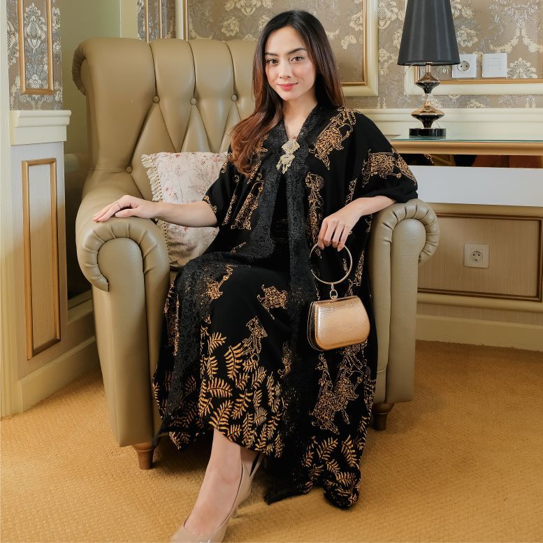 ANDIN Set Outer Lace dan Rok Lilit Batik Wayang