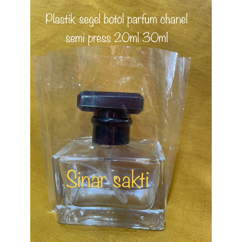 plastik segel botol parfum chanel semi press 20ml 30ml /plastik segel shrink