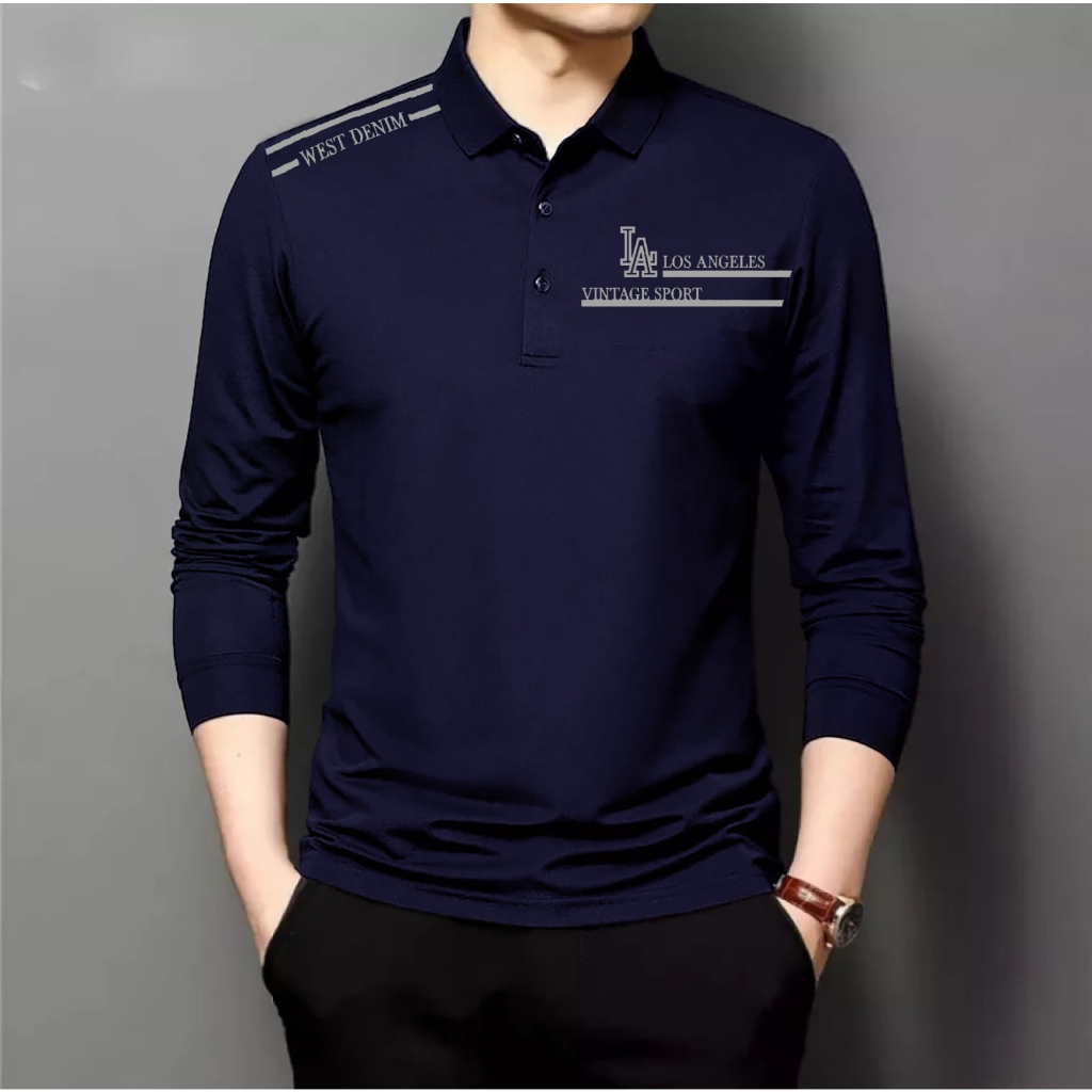 BAJU KAOS POLO VINTO UKURAN M L DAN XL  / BAJU KAOS WANGKY / BAJU PRIA LENGAN PANJANG / FASHION PRIA