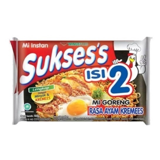 

Suksess Mi Goreng Ayam Kremes Isi 2 133gr