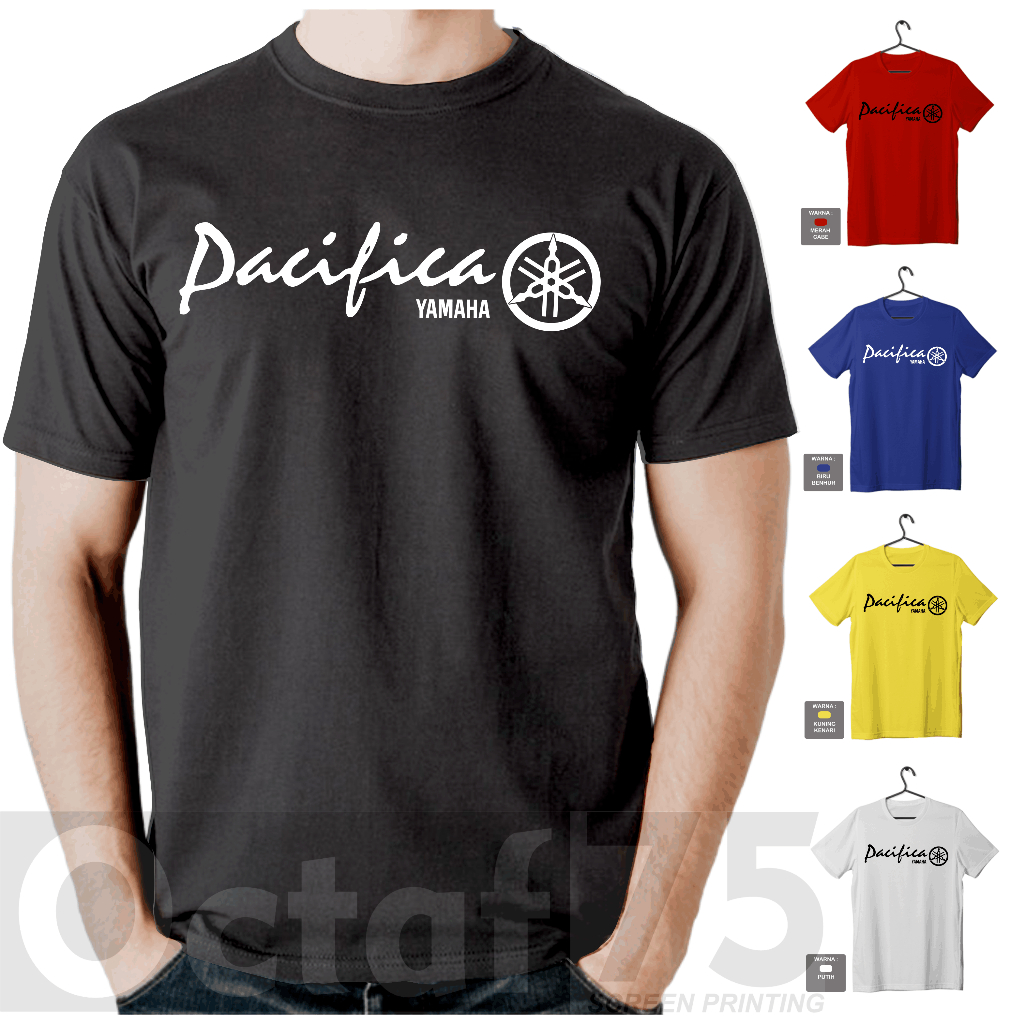 Kaos Musik/YAMAHA Pacifica/baju gitaris/atasan pria wanita