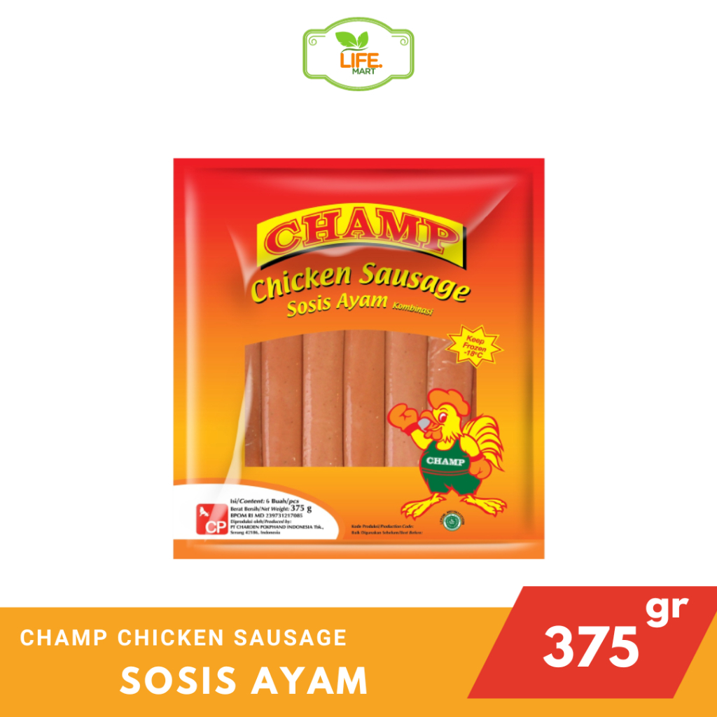 

Champ Chicken Sausage Sosis Ayam 375gr