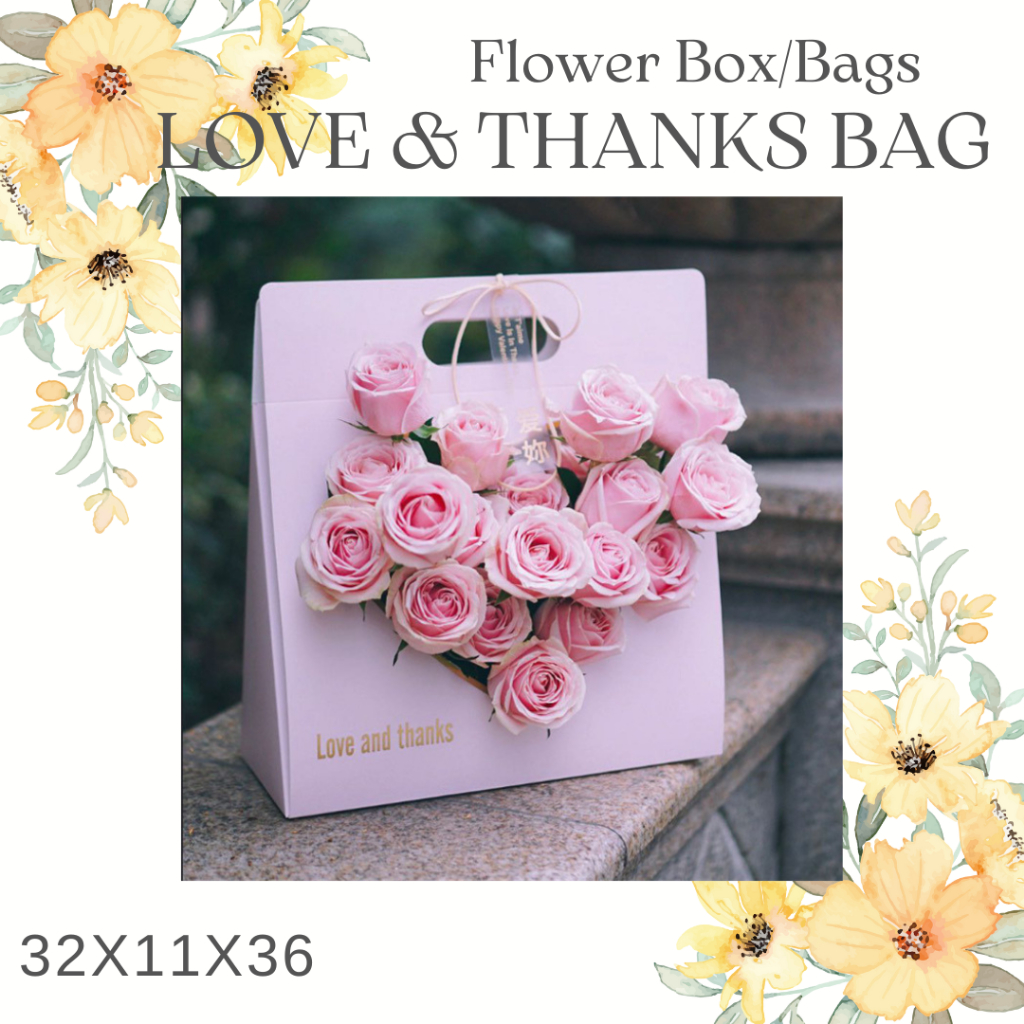 

Flower Bag Flower Box Love and Thanks Bag