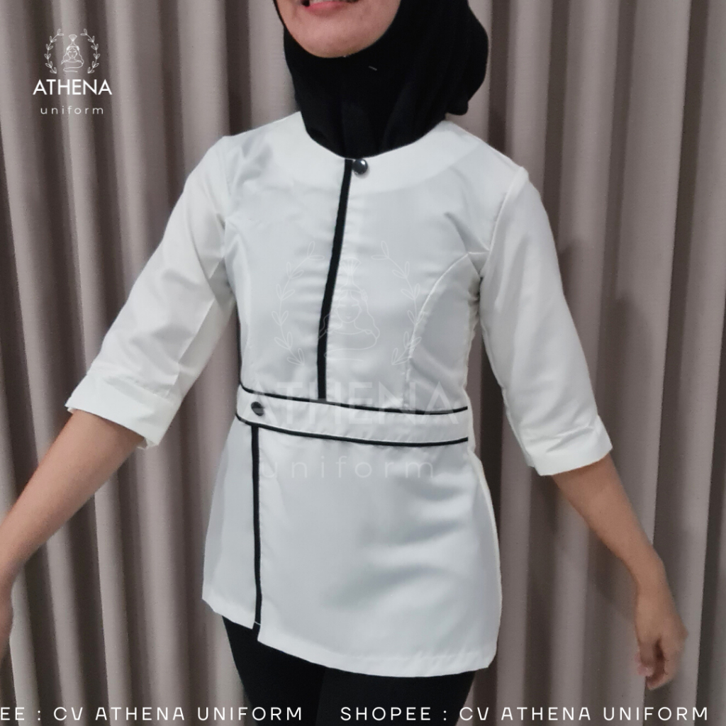 Atasan Baju Seragam Suster/Seragam nanny/ SERAGAM ART/ SERAGAM KLINIK/ SERAGAM RUMAH SAKIT/ SERAGAM 