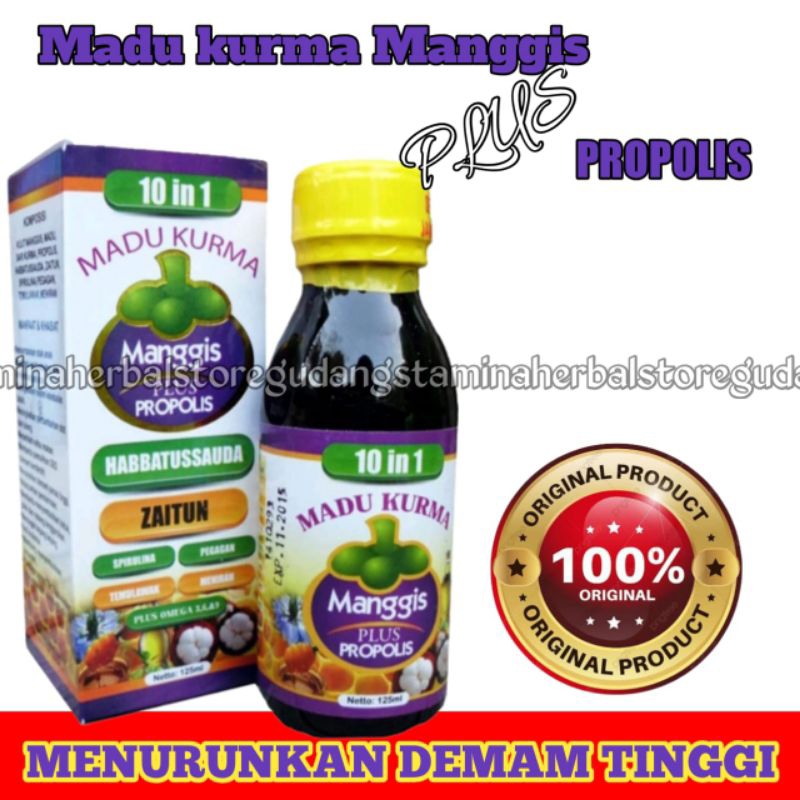 

Madu Kurma Manggis Plus Propolis 10 in 1 isi 125ml original