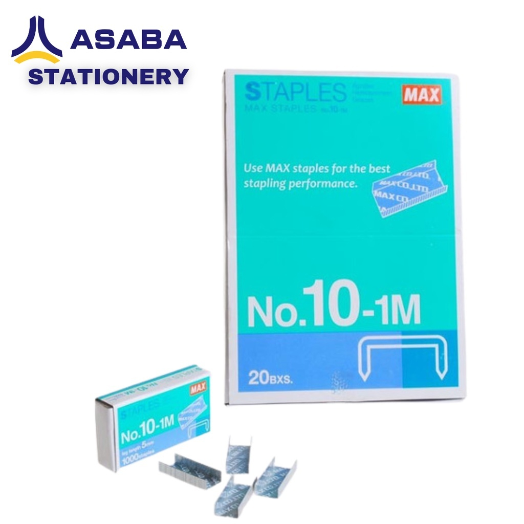 

MAX STAPLES /ISI STAPLES ukuran 10-1M - ISI 20 BOX (1 PACK)