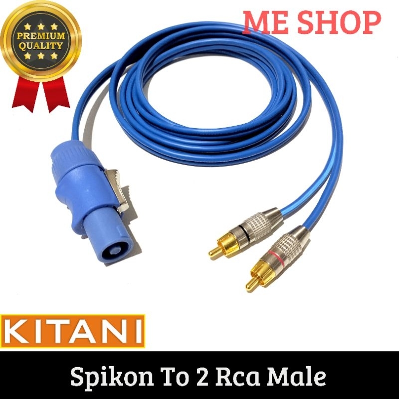 kabel speaker jack spikon to 2 rca male