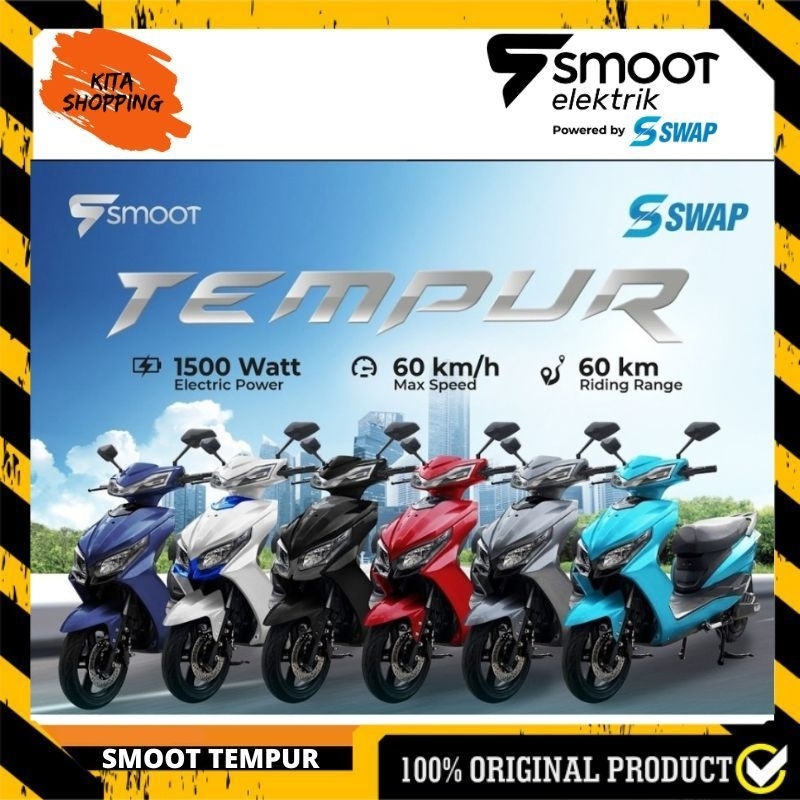 Motor Listrik Smoot Tempur Facelift | Subsidi cilacap - DP Tempur