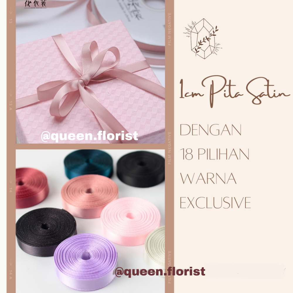 

1CM PITA SATIN KECIL PREMIUM (ECER PER METER) PITA KADO GIFT BOUQUET BUNGA DEKORASI (PSI-59) PITA SATIN DOUBLE FACE UKURAN 1CM PITA HAMPERS PASTEL GLOSSY PITA POLOS PLAIN RIBBON SATIN TALI BUNGA BUKET GIFT BOX HADIAH KADO