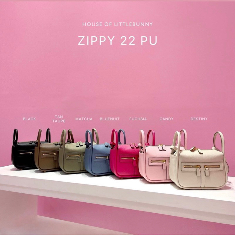 READY New Tas Little Bunny Zippy Bag PU Sintetis 22 cm Original Littlebunny Thailand