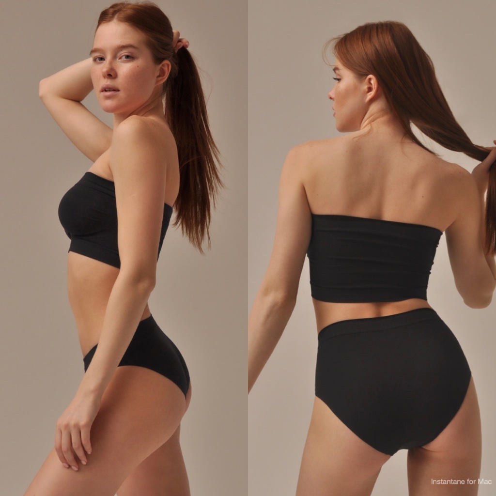 H&M CONSCIOUS Seamless Light Support Sports Bandeau Top / BH Seamless Kemben Strapless Bandeau Bra /