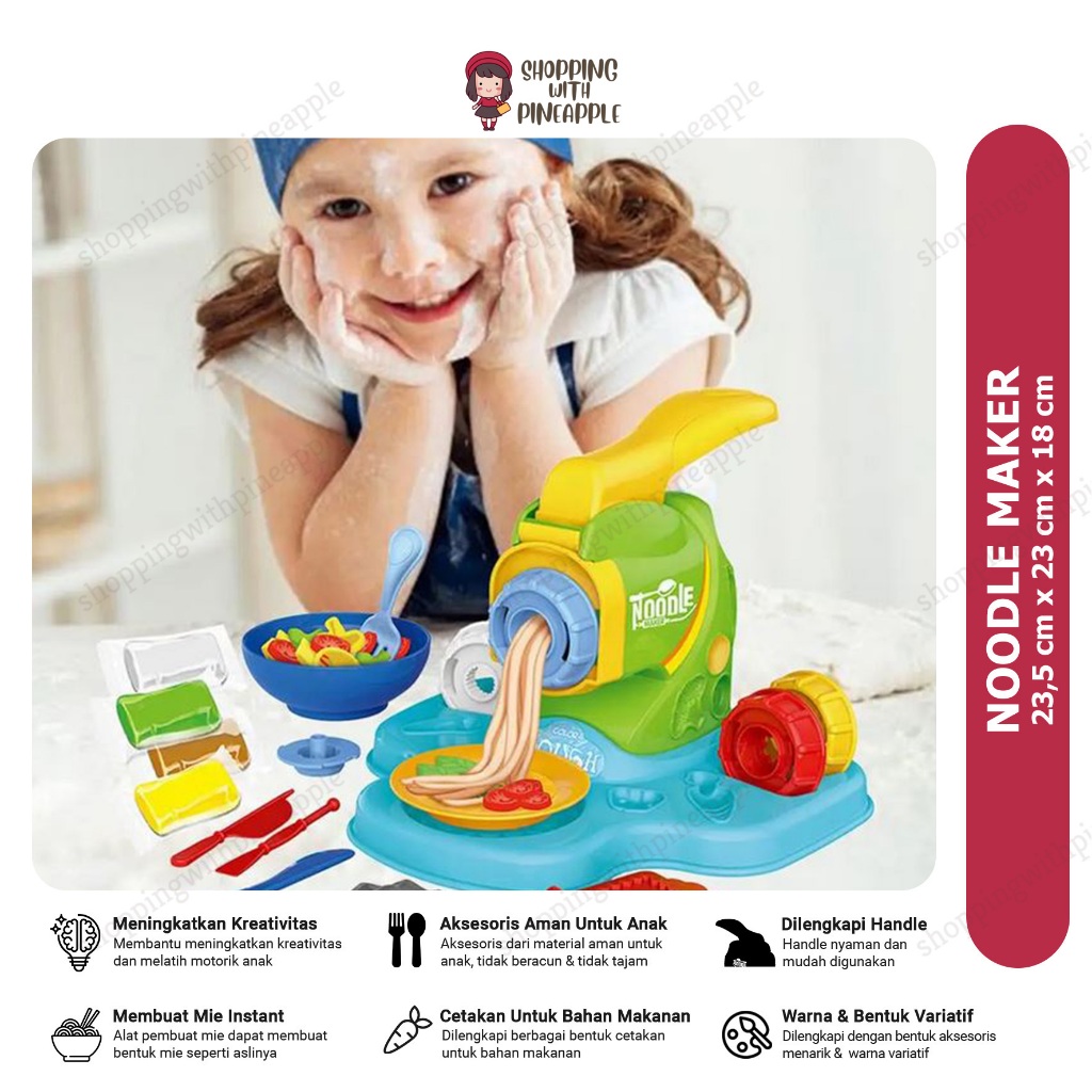 SWP - Play Dough Noodle Maker 8758 / Mainan Lilin Play Dough / Mainan Lilin Noodle Maker / Mainan Li