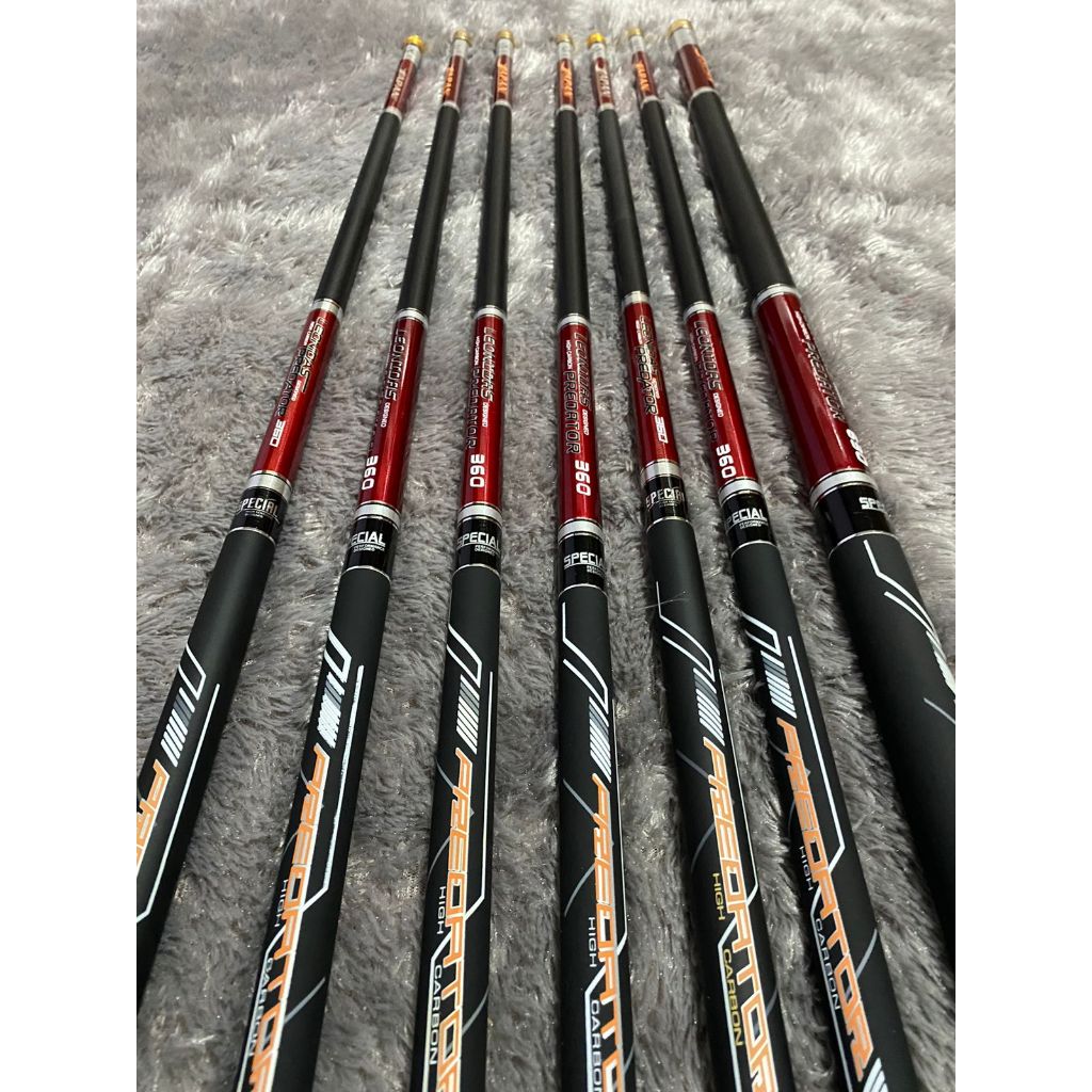 Joran Tegek LEONIDAS PREDATOR MERAH 360cm NEW LIMITED EDITION Kaku Murah Kuat Original Import