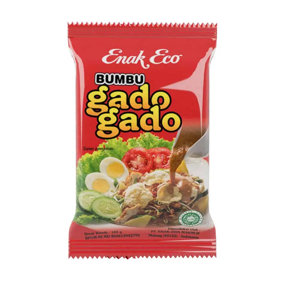 

Enak Eco Bumbu Gado Gado HALAL Peanut Salad Dressing 185 gr